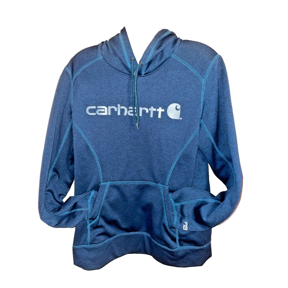 womens blue carhartt hoodie size medium